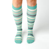 Meia de Compressão Listras Azuis