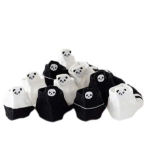 Meias Panda Bordadas- 5 pares [FRETE GRÁTIS]