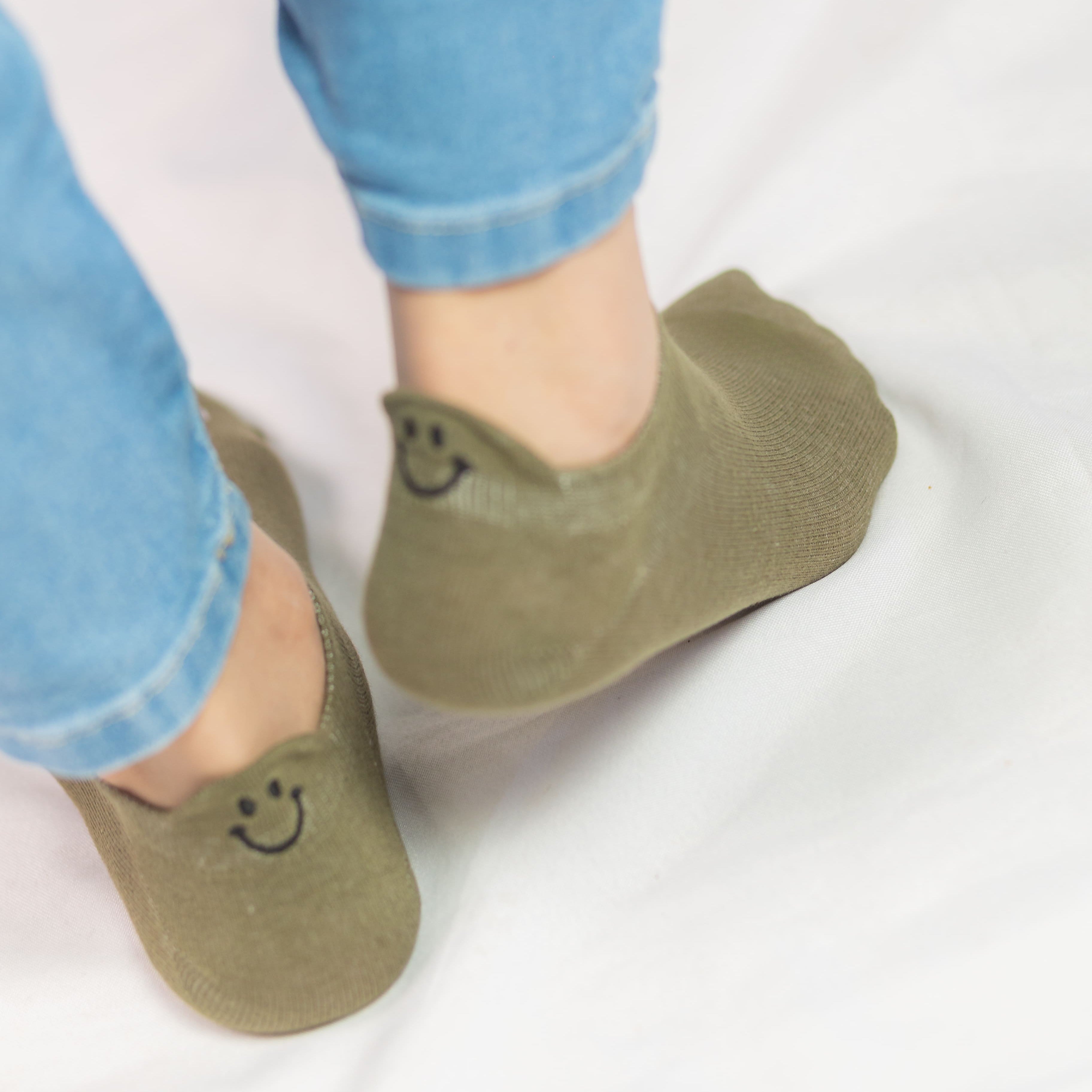 Meias Sorrisos Bordadas - 5 pares [FRETE GRÁTIS]