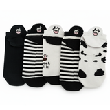 Meias Vaquinha Bordadas- 5 pares [FRETE GRÁTIS]