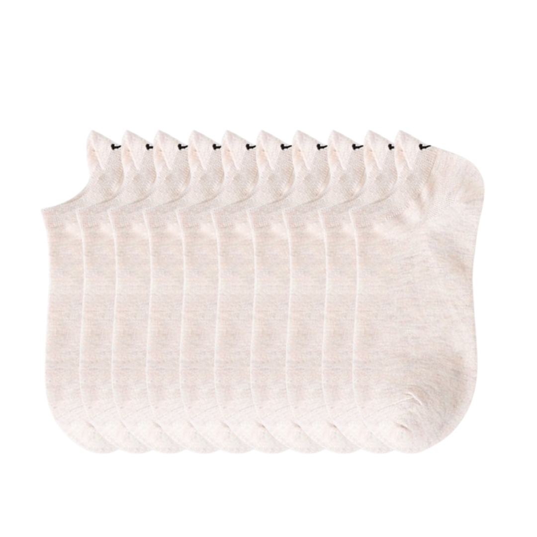 Meias Sorrisos Cores Únicas Bordadas - 10 pares [FRETE GRÁTIS]