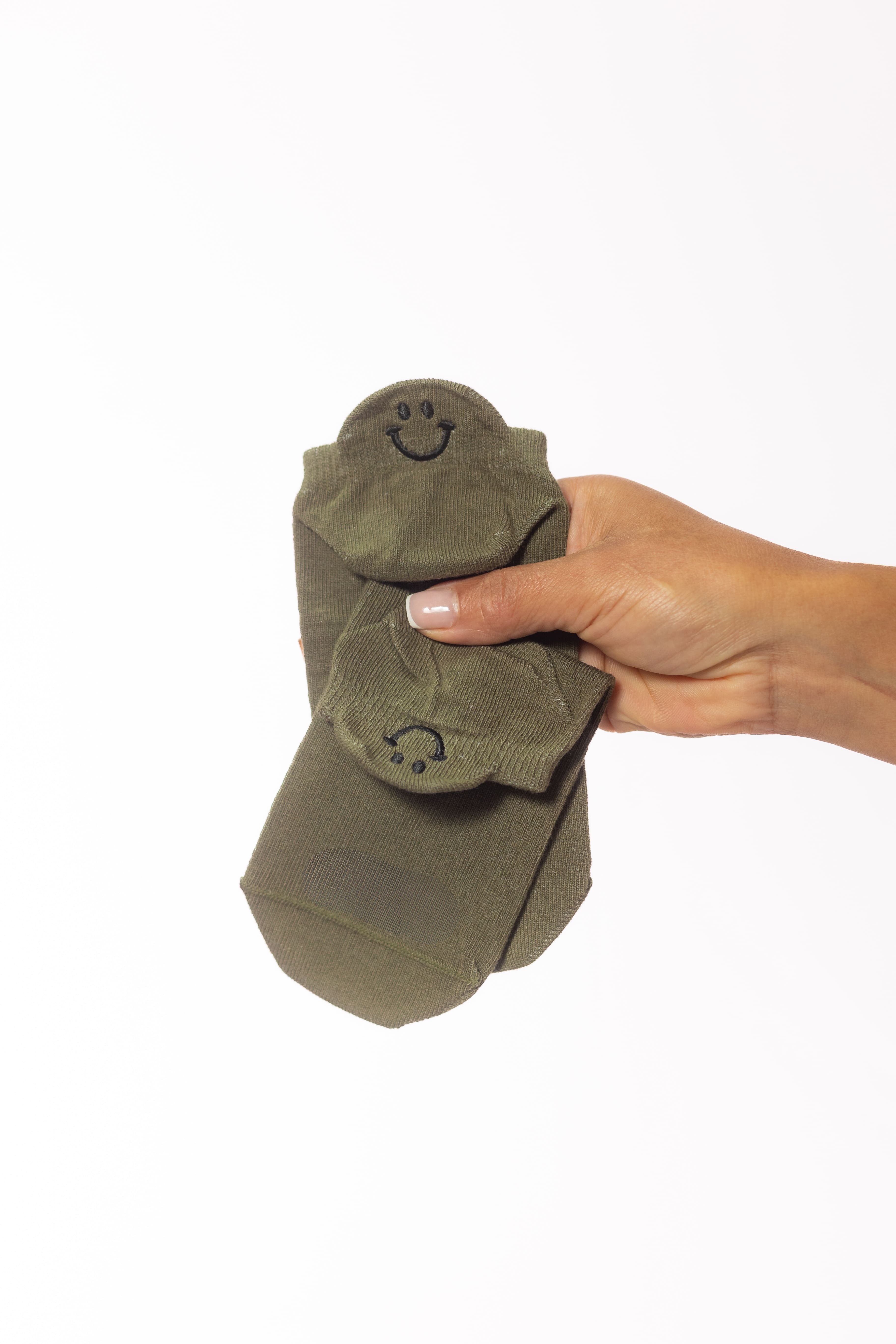 Meias Sorrisos Coloridas Bordadas - 10 pares [FRETE GRÁTIS]