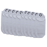 Meias Sorrisos Cores Únicas Bordadas - 10 pares [FRETE GRÁTIS]