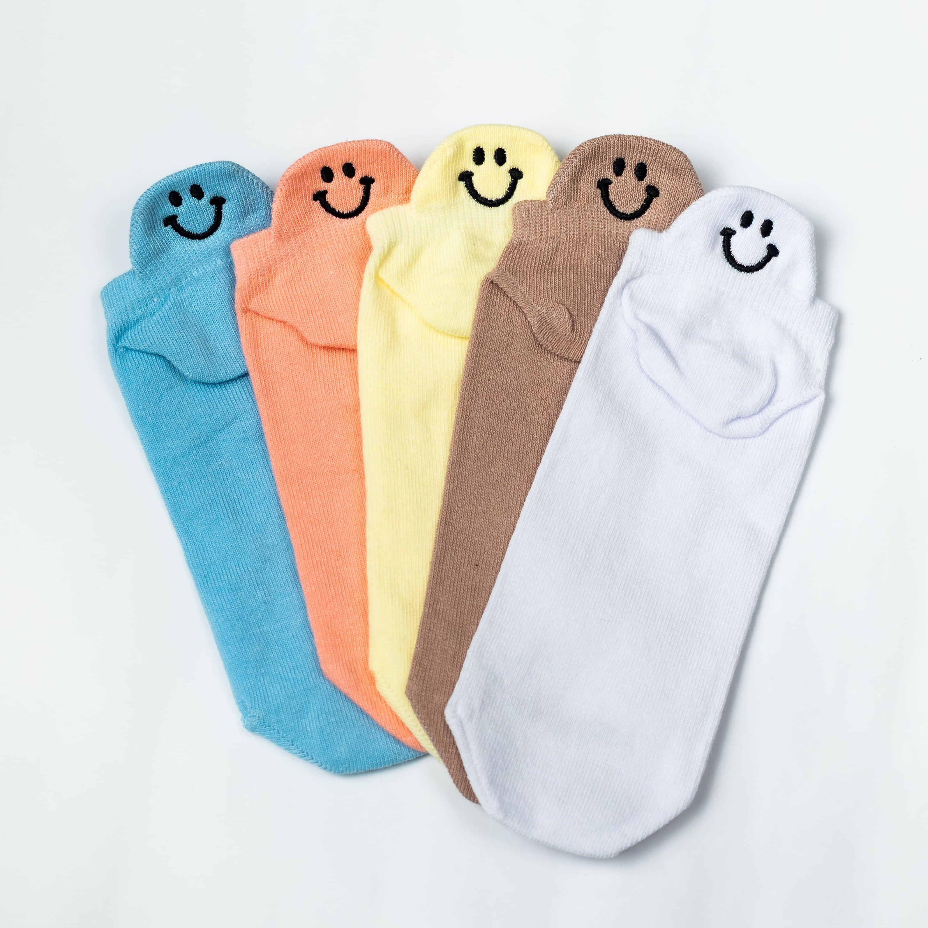 Meias Sorrisos Bordadas - 5 pares [FRETE GRÁTIS]