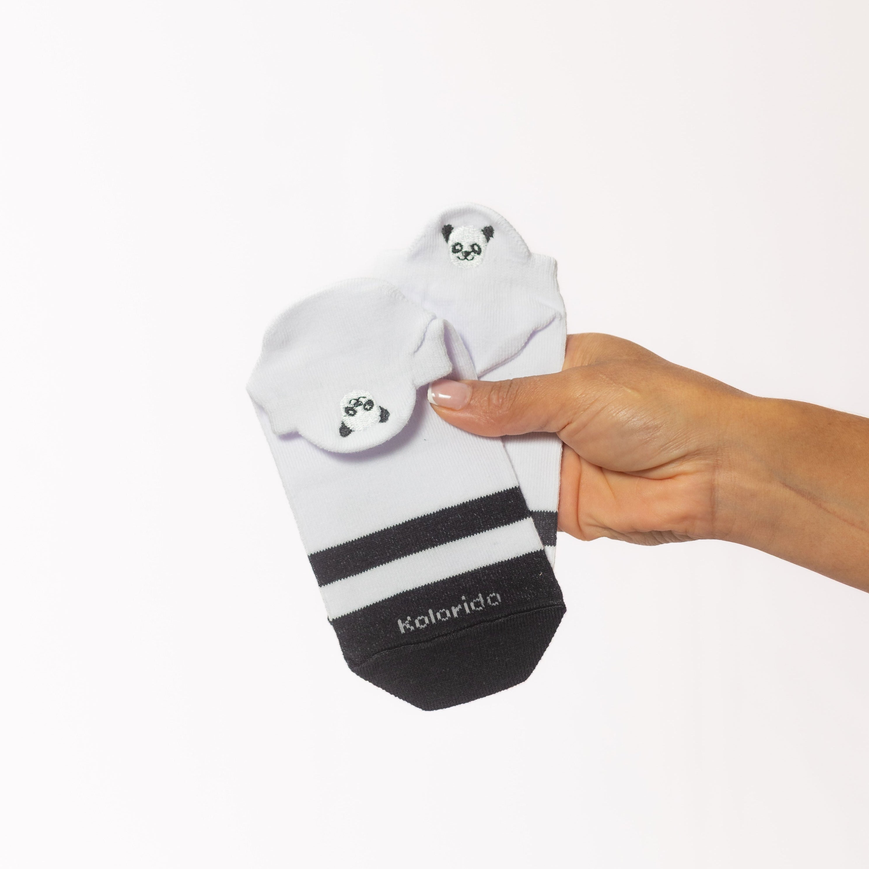 Meias Panda Bordadas- 5 pares [FRETE GRÁTIS]