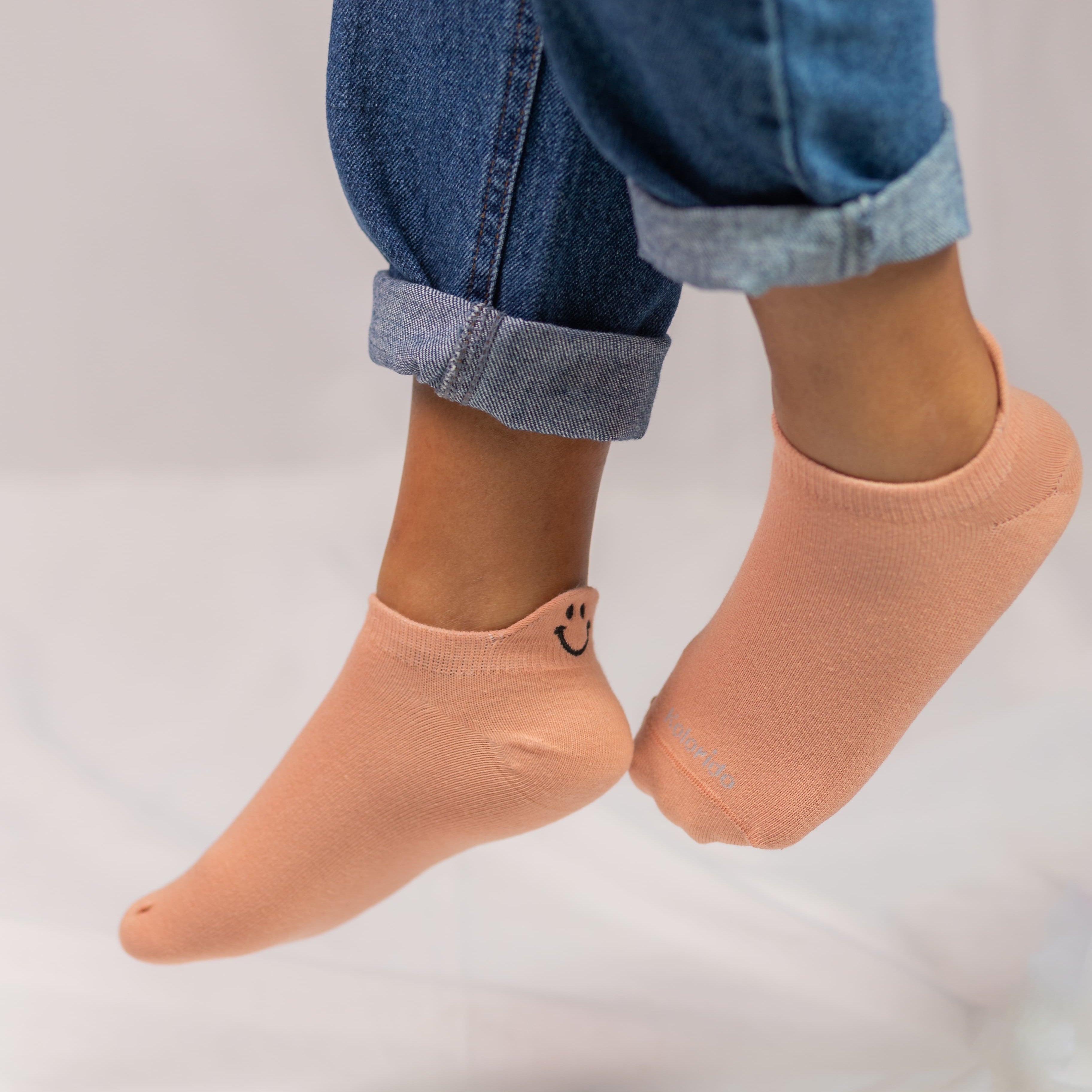 Meias Sorrisos Bordadas - 5 pares [FRETE GRÁTIS]