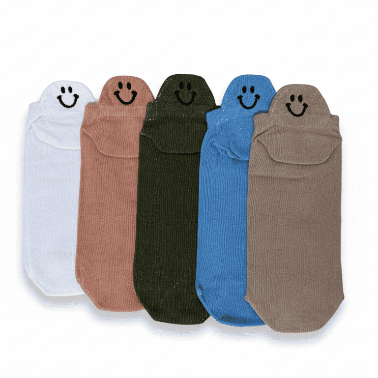 Meias Sorrisos Bordadas - 5 pares [FRETE GRÁTIS]