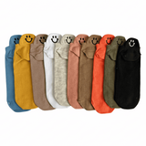 Meias Sorrisos Coloridas Bordadas - 10 pares [FRETE GRÁTIS]