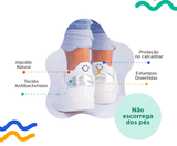 Meias Sorrisos Cores Únicas Bordadas - 10 pares [FRETE GRÁTIS]