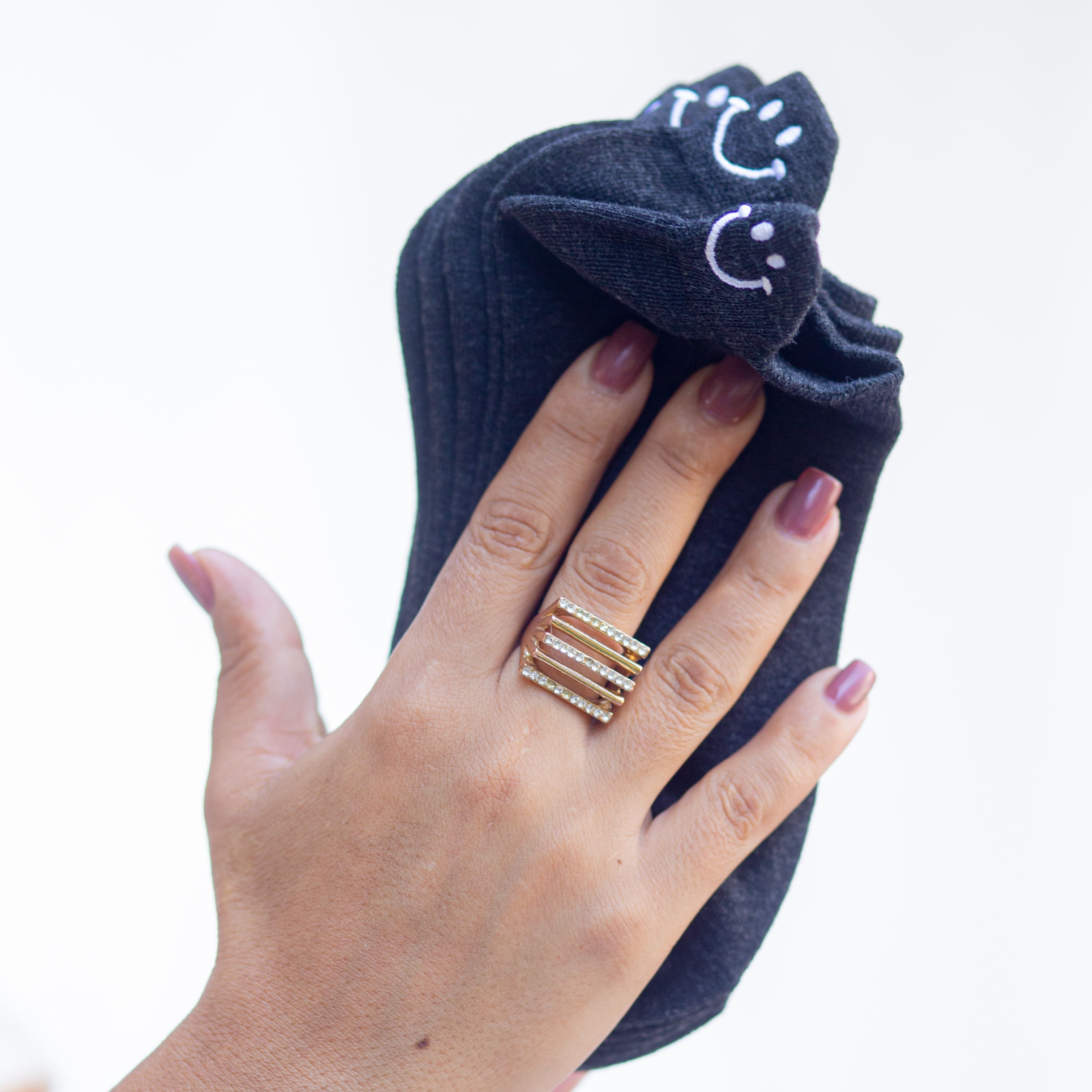 Meias Sorrisos Cores Únicas Bordadas - 10 pares [FRETE GRÁTIS]