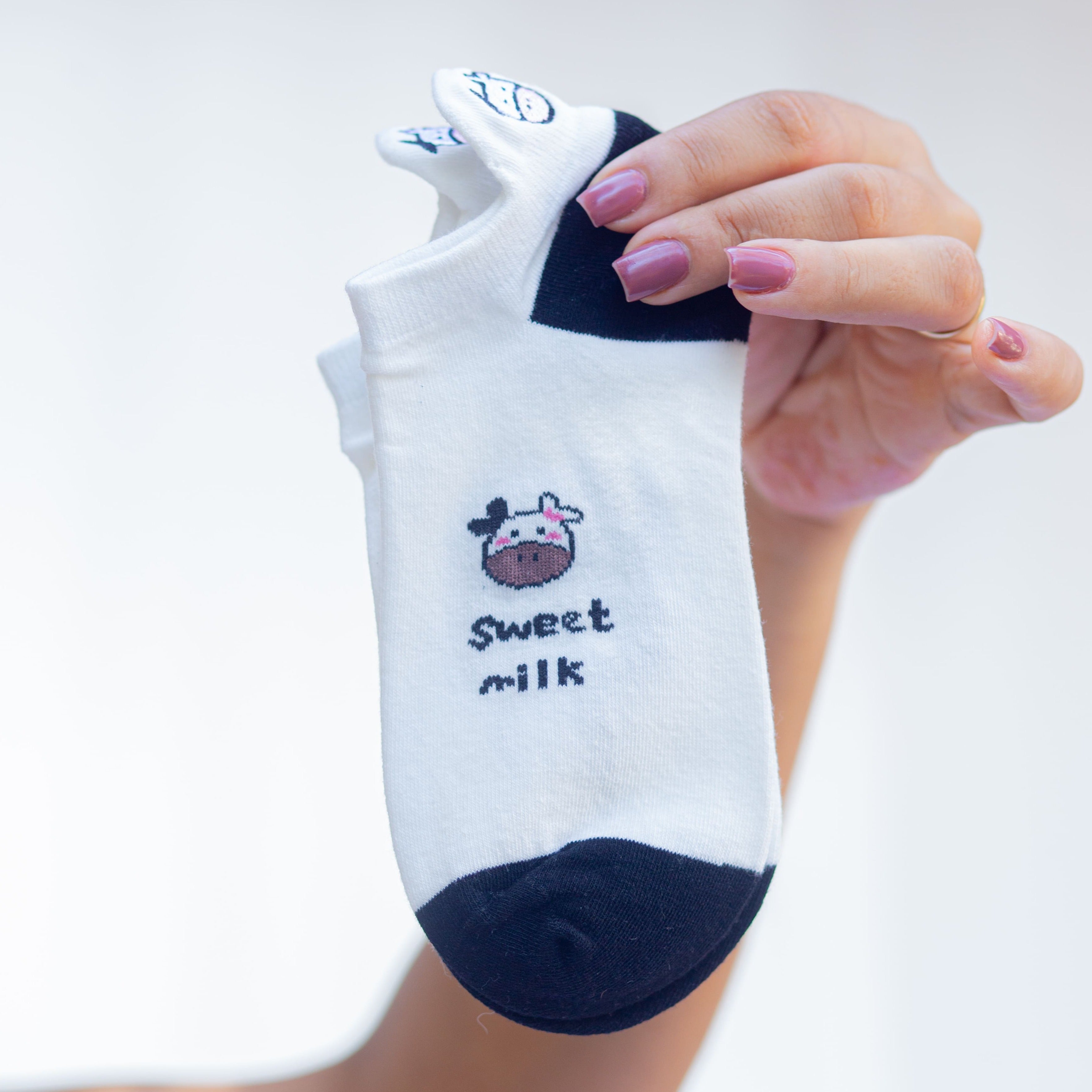 Meias Vaquinha Bordadas- 5 pares [FRETE GRÁTIS]