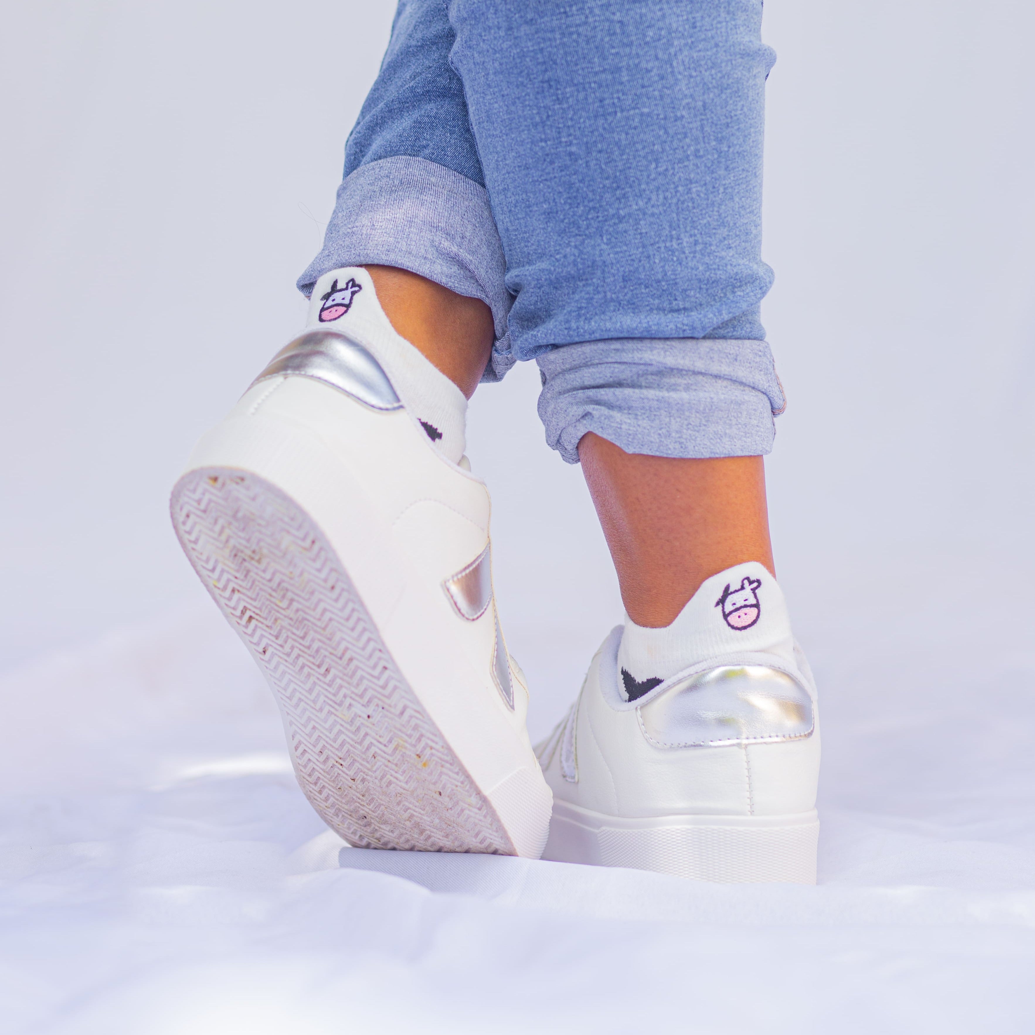 Meias Vaquinha Bordadas- 5 pares [FRETE GRÁTIS]