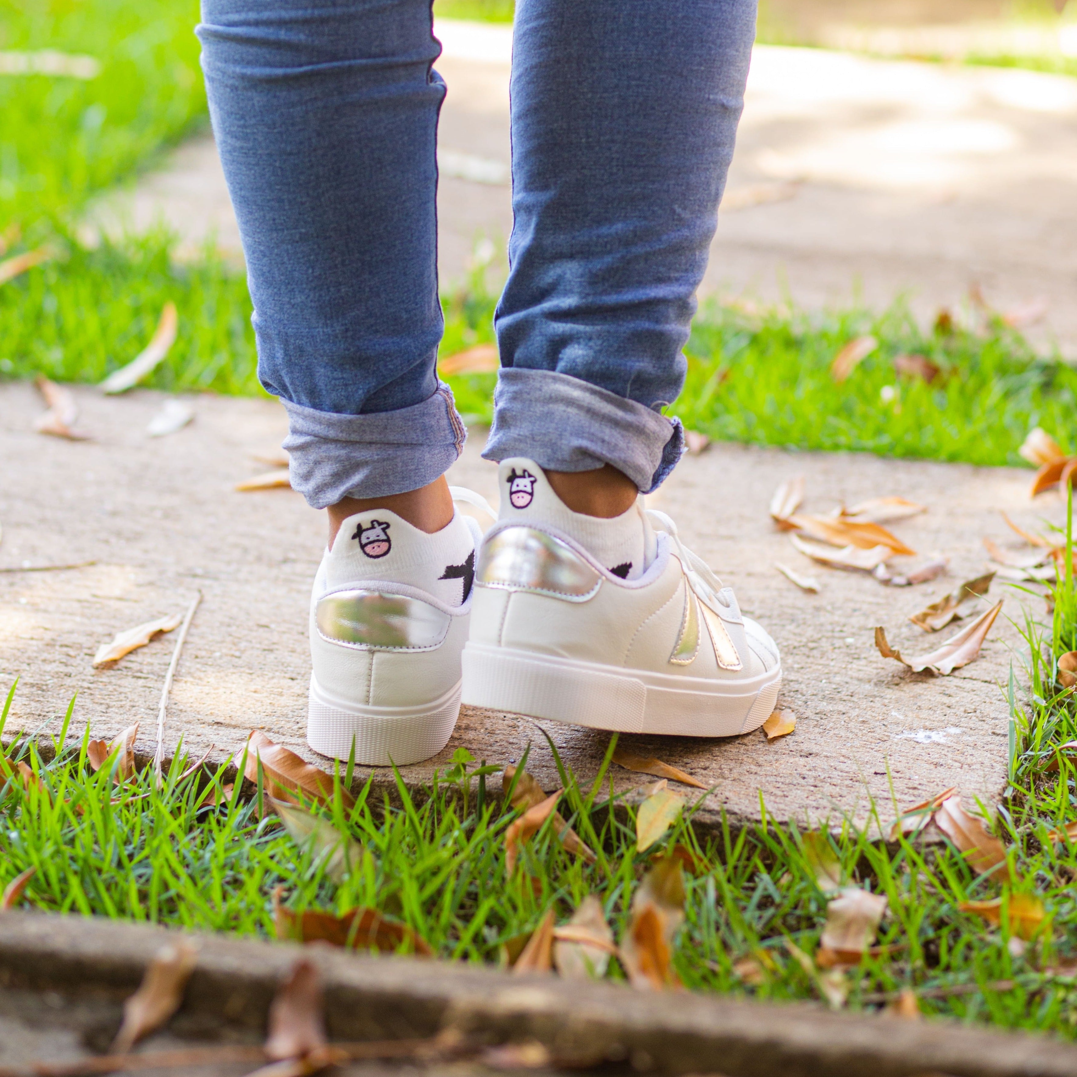 Meias Vaquinha Bordadas- 5 pares [FRETE GRÁTIS]