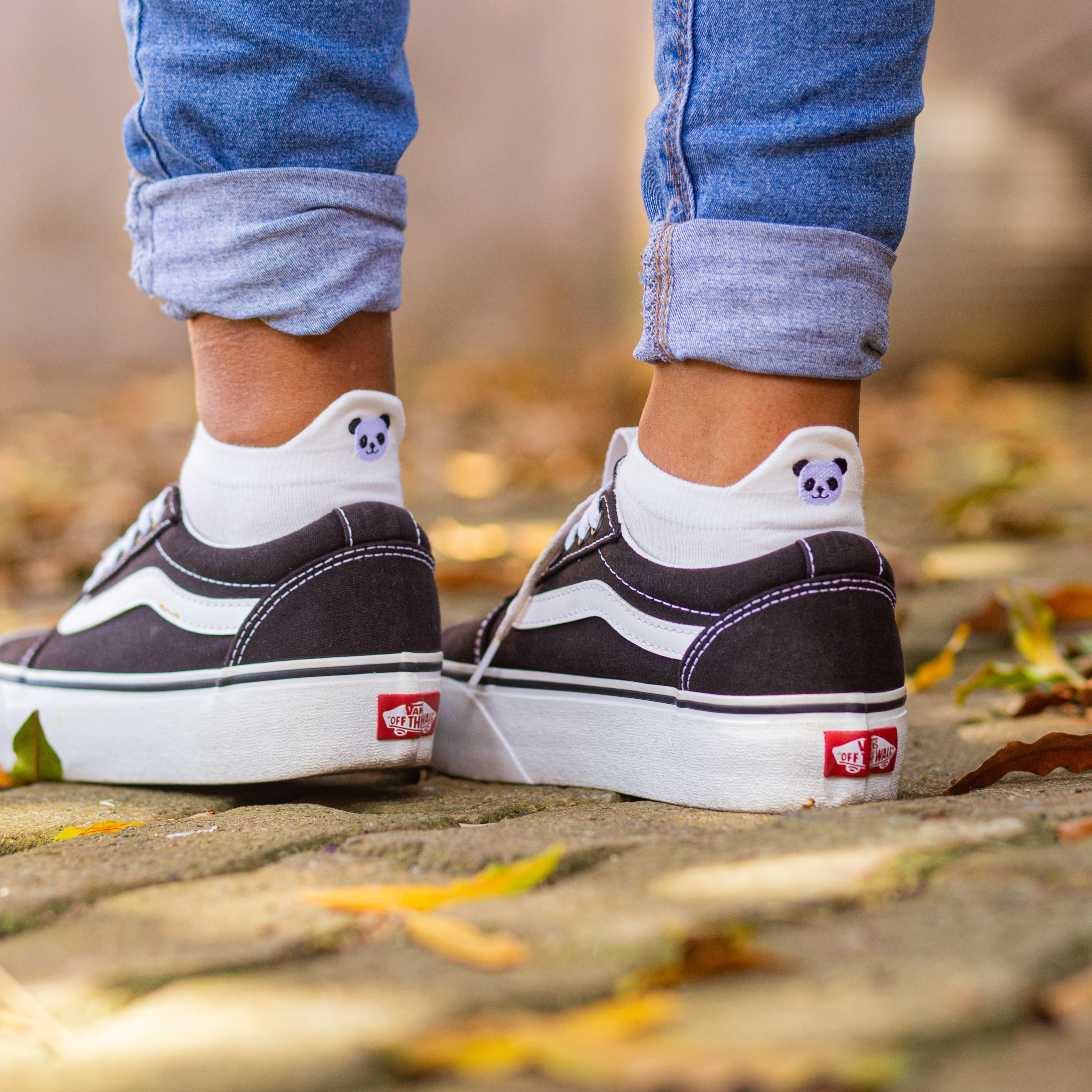 Meias Panda Bordadas- 5 pares [FRETE GRÁTIS]