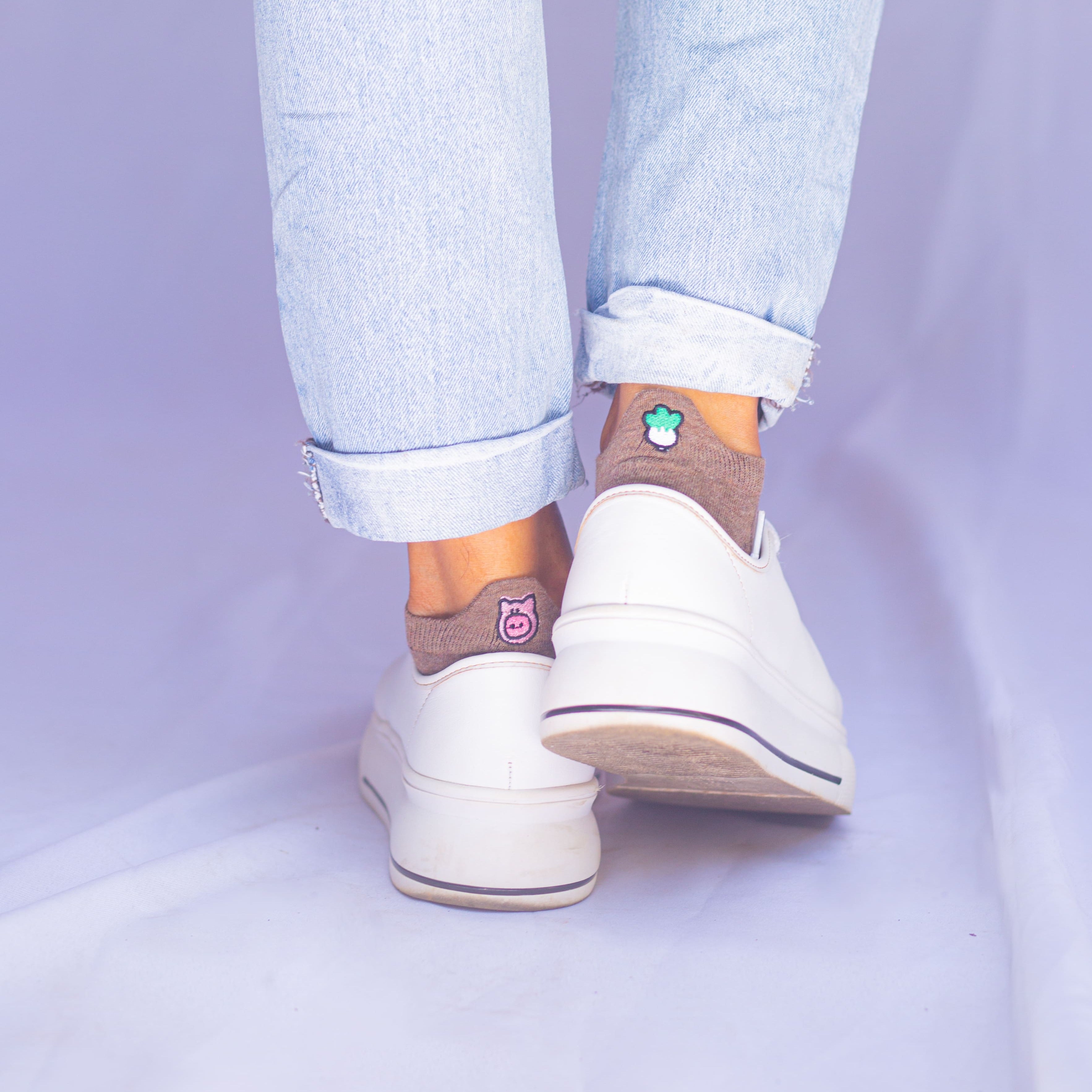 Meias Animais Fofos Bordadas - 5 pares [FRETE GRÁTIS]