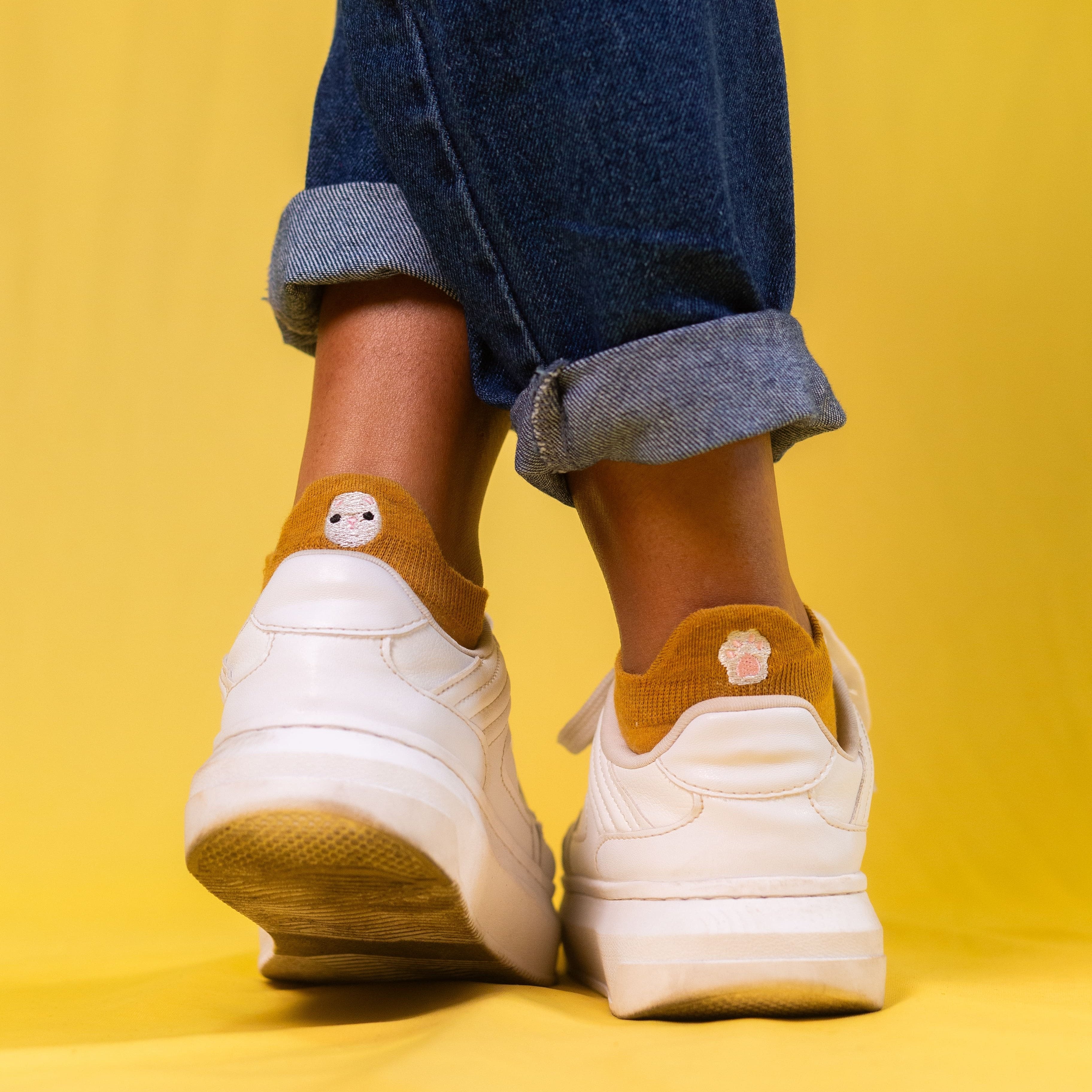 Meias Animais Fofos Bordadas - 5 pares [FRETE GRÁTIS]