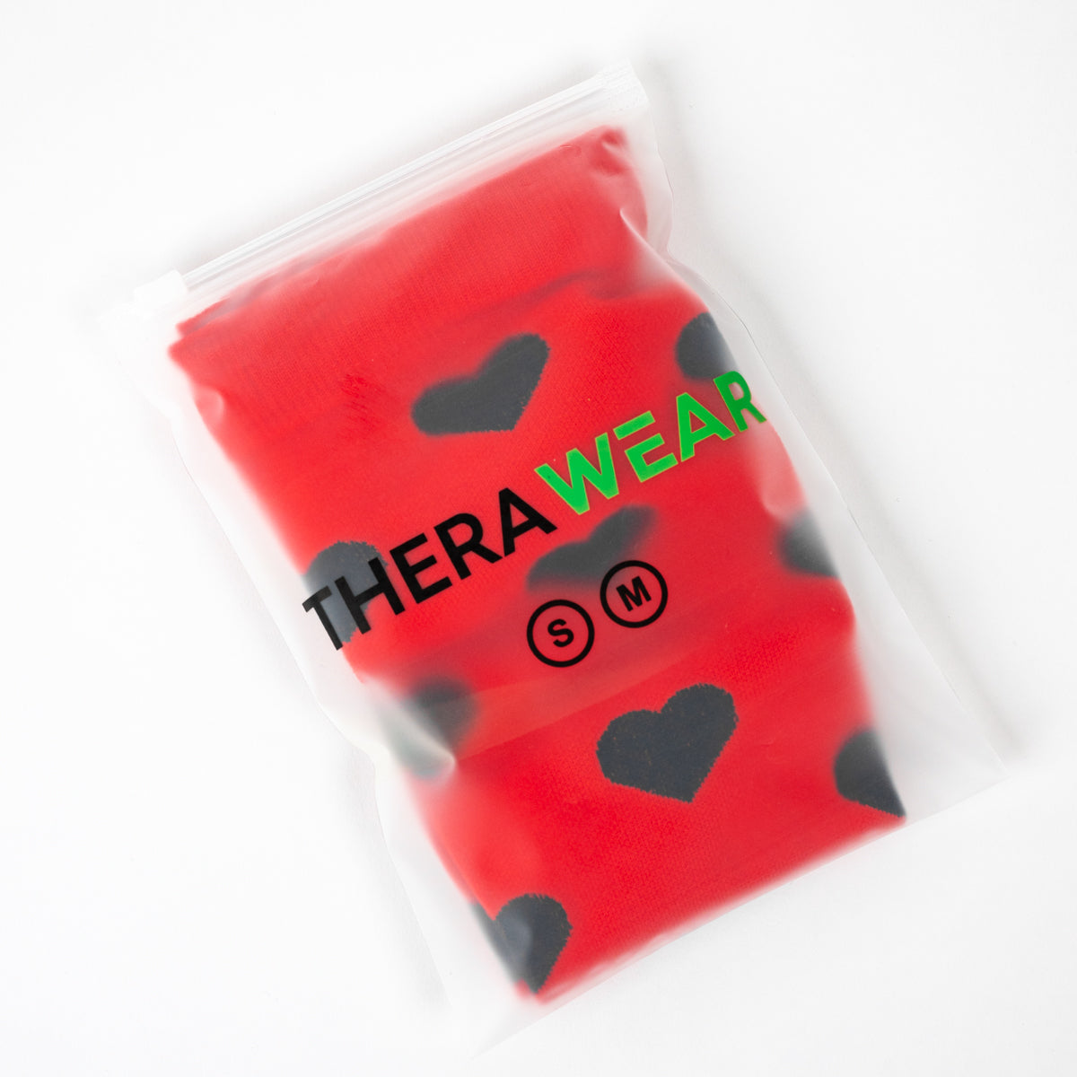 Meia de Compressão Corações Rubi