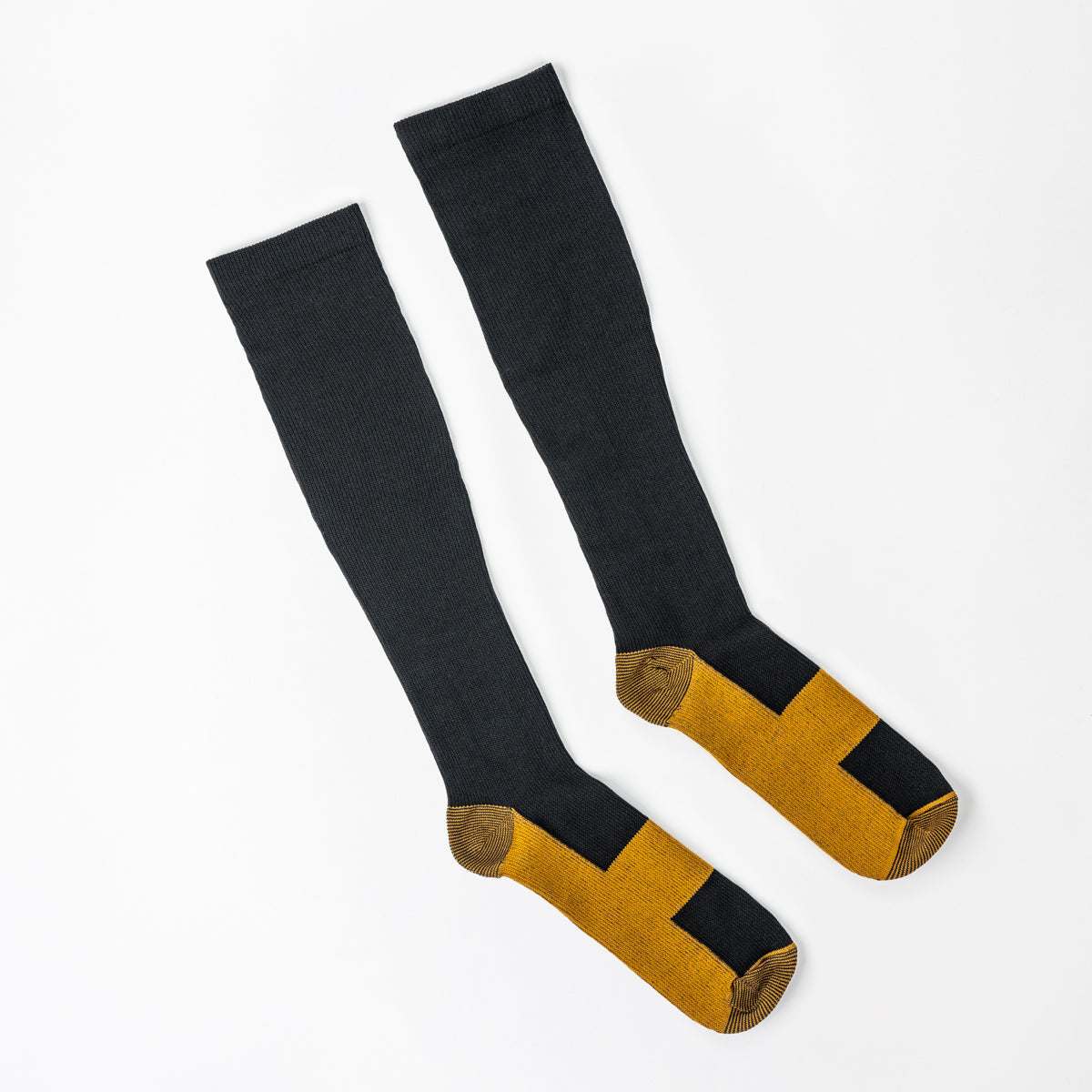 Meia de Compressão Preto & Dourado com Cobre Ativado