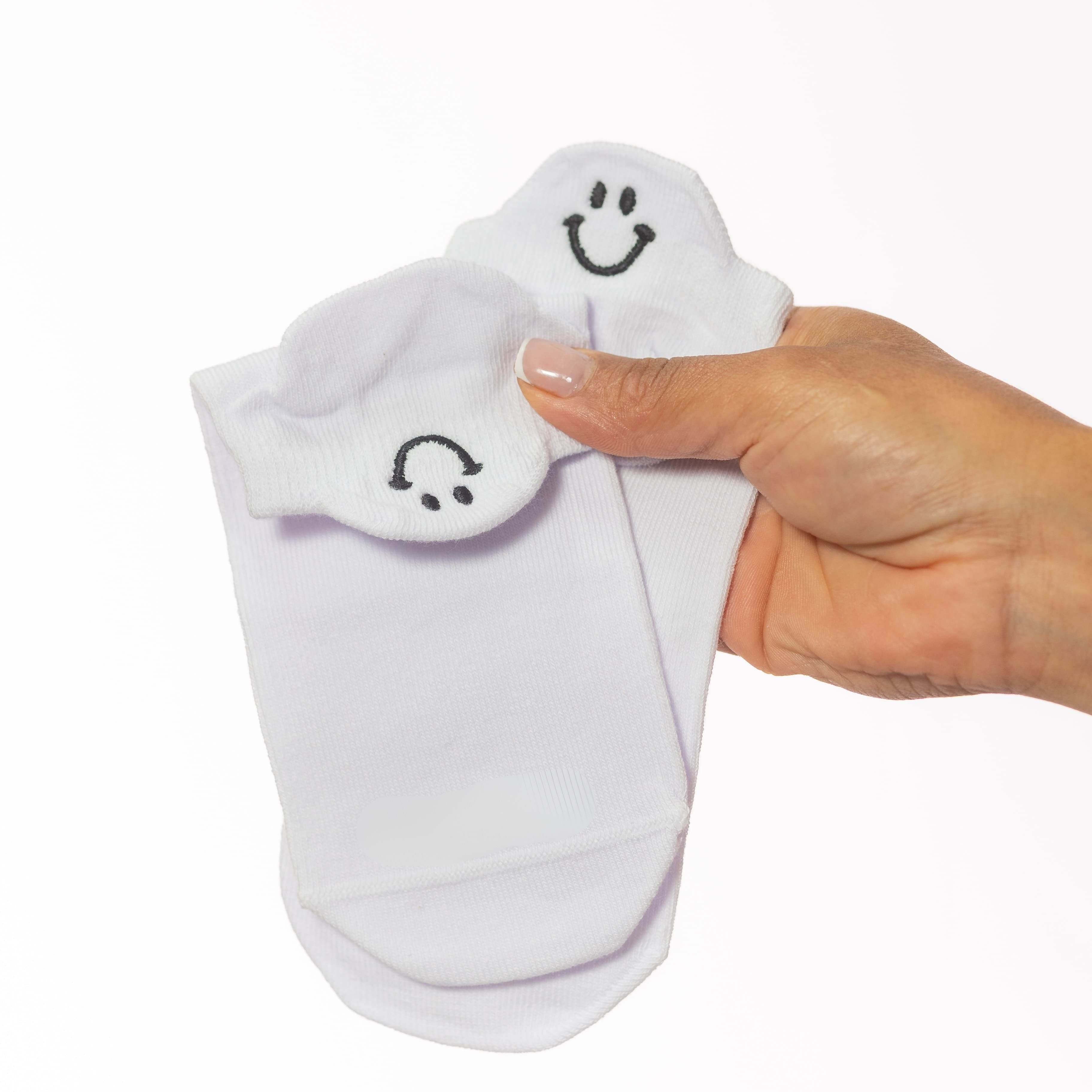 Meias Sorrisos Coloridas Bordadas - 10 pares [FRETE GRÁTIS]